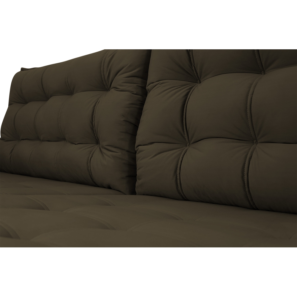 Foto 6 - Sofá 4 Lugares Retrátil e Reclinável Duque com Pillow 2,50m Veludo Premium Chocolate