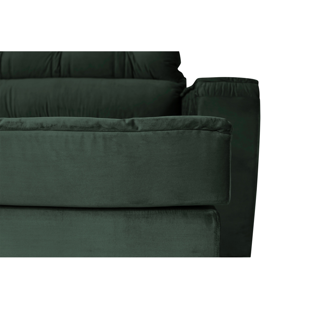 Foto 7 - Sofá 4 Lugares Retrátil E Reclinável Com Pillow 2,50m Atlas Veludo Premium Verde Esmeralda